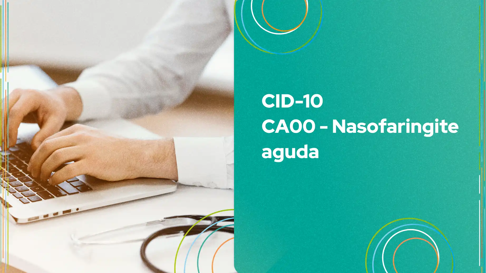 Imagem ilustrativa sobre CID-10 CA00, relacionada à nasofaringite aguda, com foco em saúde e diagnóstico.